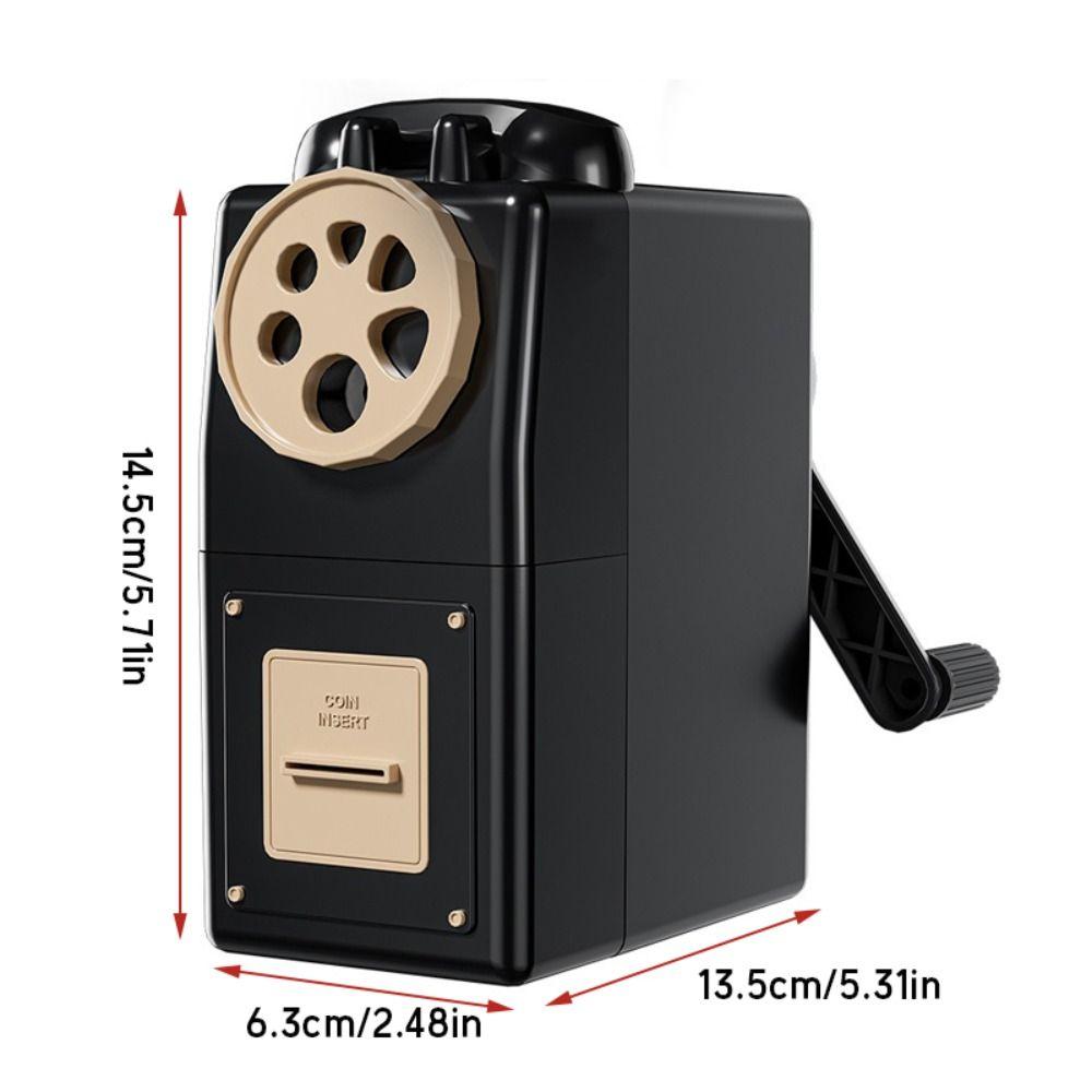 Durable Large Caliber Pencil Sharpener Porous Five-Gear Adjustable Sketching Sharpener Hand Cranked Pencil Automatic Advance