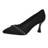 High heels women's thin heels cm temperament high-end women's single shoes wide feet fat feet large size women's shoes