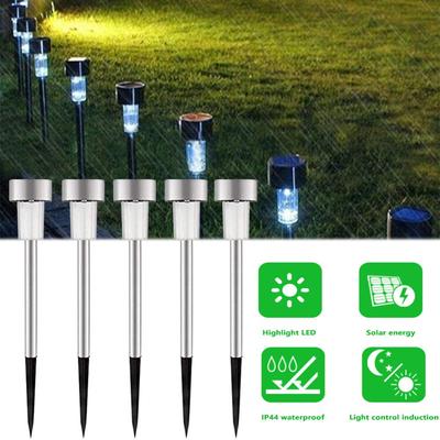 Garden Lamp Durable Stainless Steel Outdoor Lighting Solar Lawn Light Corrosion Preventive Garden Decoration Standard Lamp