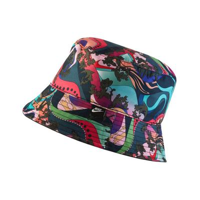 Nike Sportowe kapelusze typu bucket Unisex Poliester Wielokolorowe/Czarne Casual CW5901-010