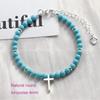 VENTFILLE 925 Sterling Silver Geometric Square Round Bead Bracelet For Women Personality Temperament Simple Hand Jewelry Party