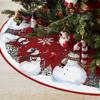 Snowflake Thick Christmas Tree Skirt Is Suitable For Holiday Party, Christmas Tree Decoration