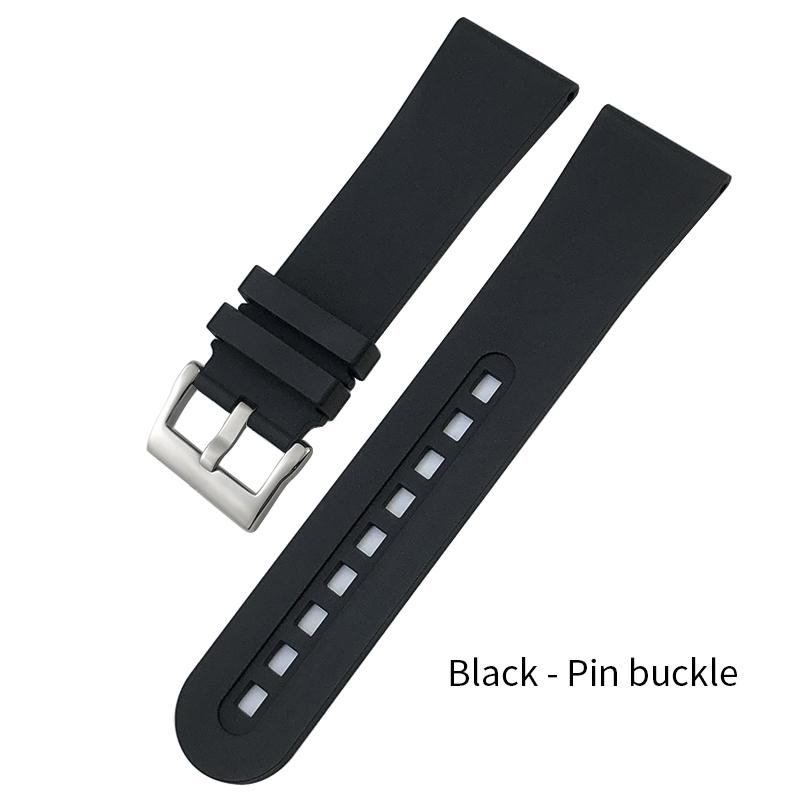 

20mm 21mm 22mm FKM Rubber Watchband 23mm for Blancpain Fifty Fathoms 5000 5015 5015 Fluororubber Watch Strap Butterfly Buckle 23mm