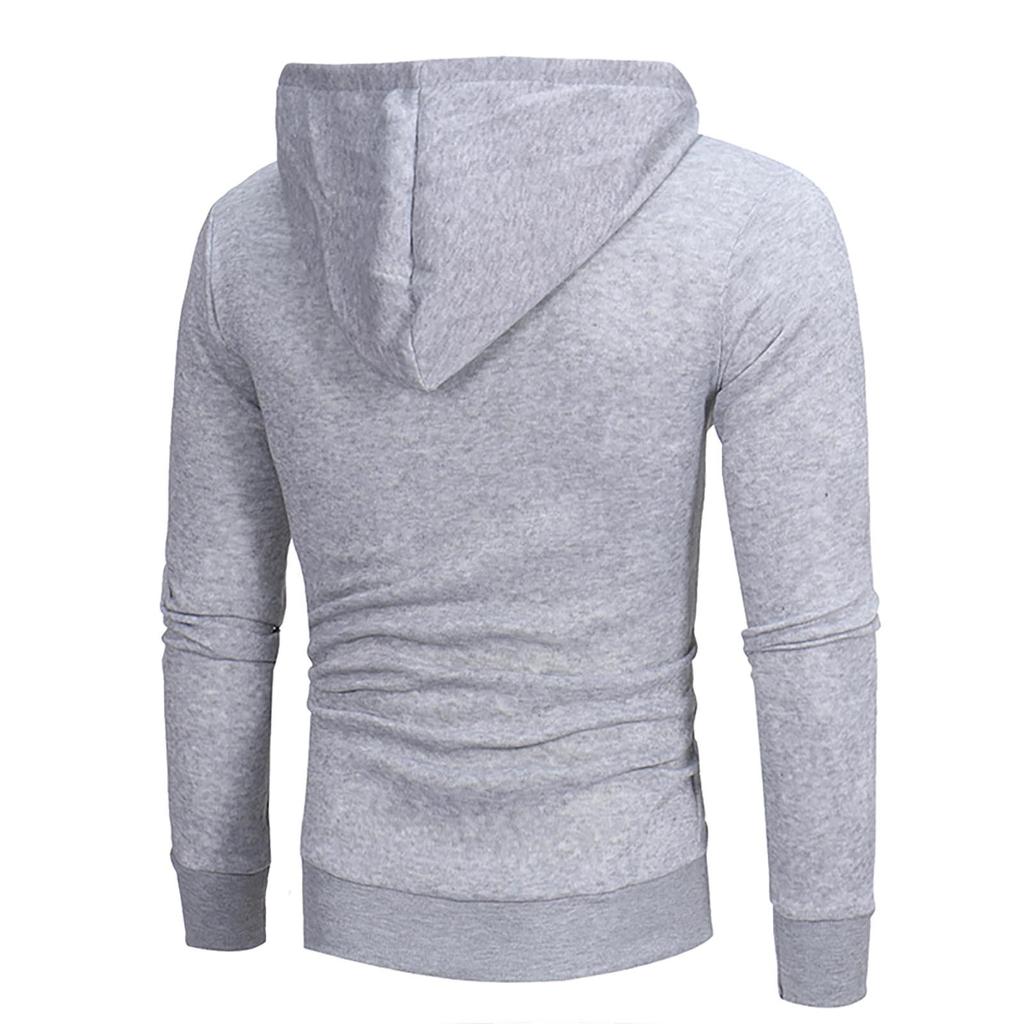 Inclined Zipper Sweater Sports Casual Men's Hooded Long Sleeve Cardigan Coat