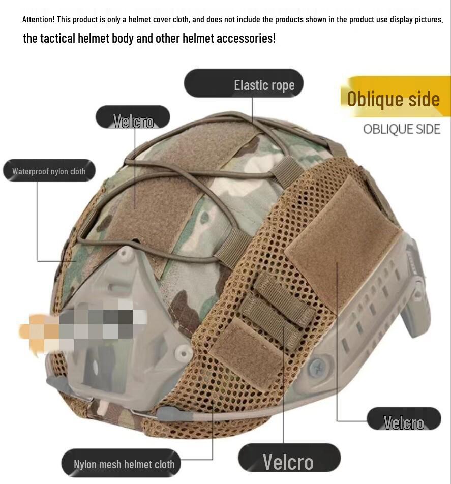 FAST Hjälm Kamouflageöverdrag - Taktisk Utomhus Huvudbonad