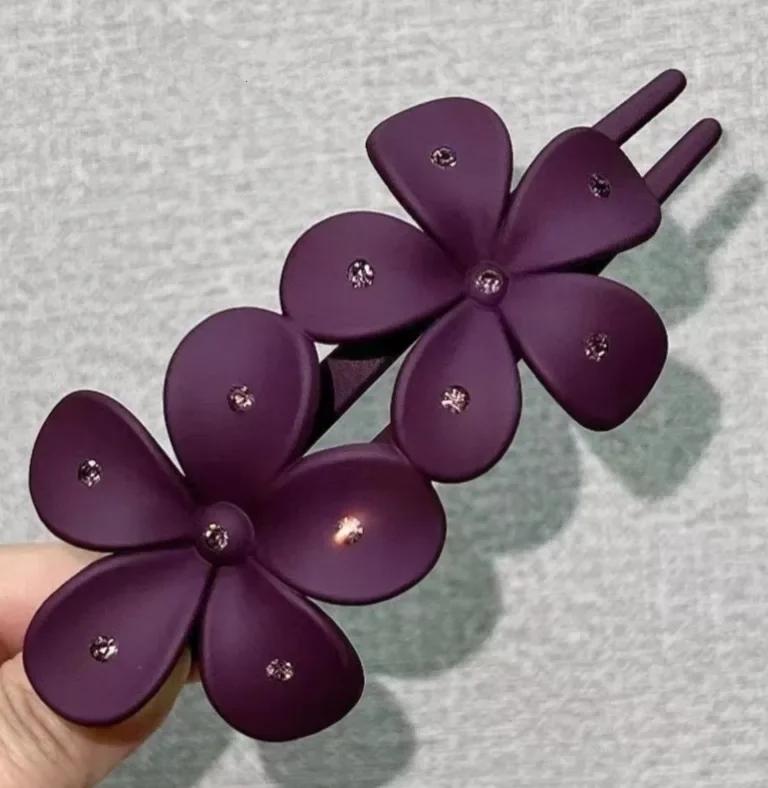 

1 шт. Матовый цветочный зажим-краб для волос Женская модная заколка-краб для волос для девочек Зажимы типа «утиный клюв» Большой головной убор Аксессуары для волос Заколки