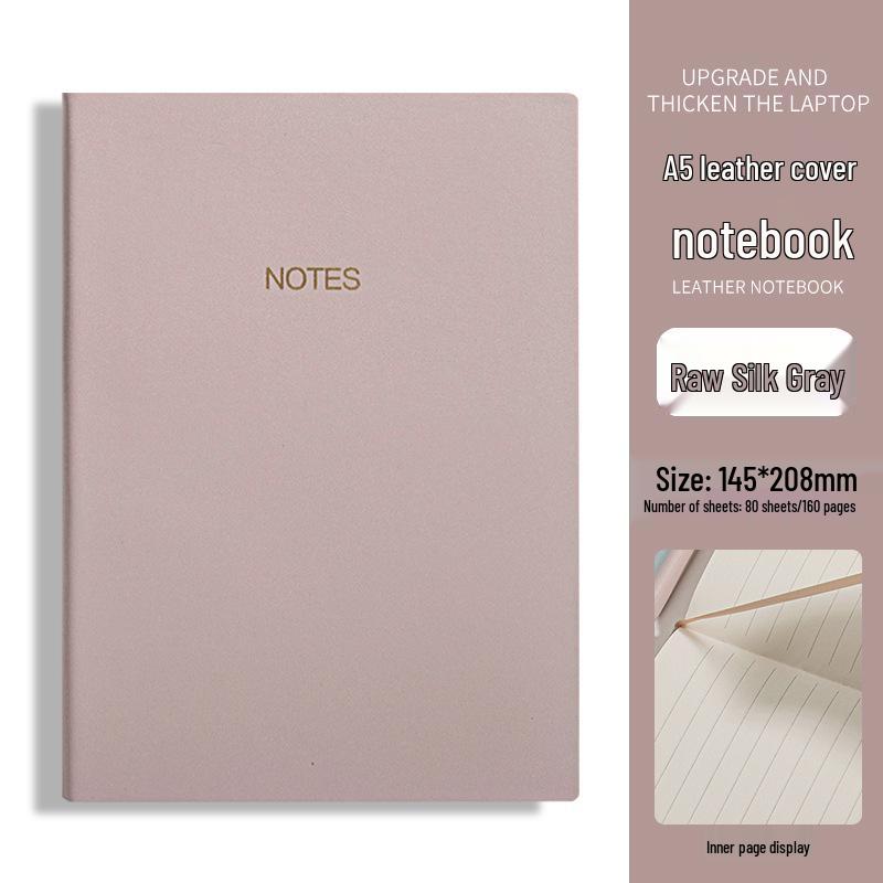 A5 Morandi Colors Leather Business & Student Notebook