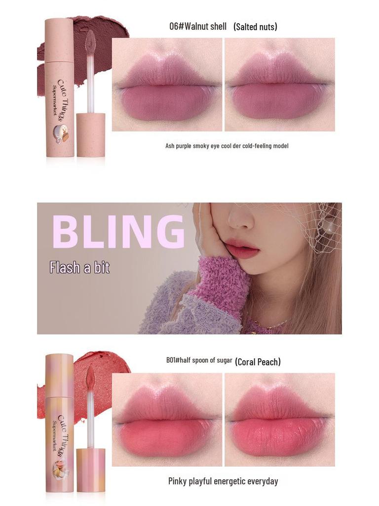 Flortte Velvet Matte Lip Cream in Kitten Milk Cake - Non-Stick Formula