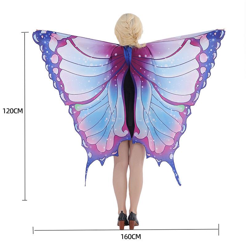 Butterfly Cloak Gradient Halloween Dance Shawl Wings