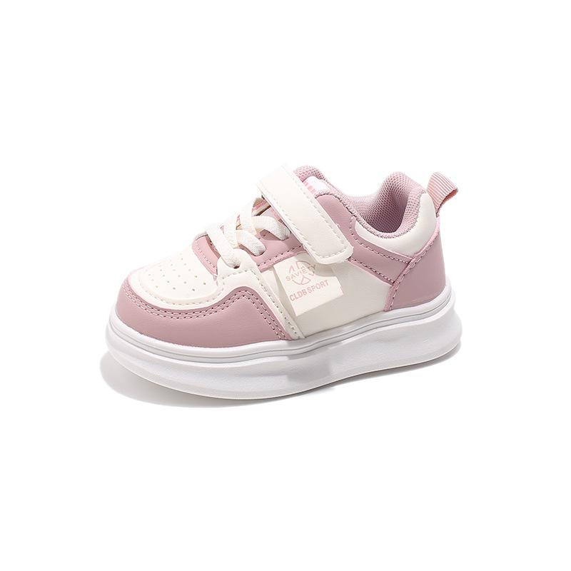 Children's shoes and girls' sports shoes 2025 spring and autumn new boys' leather waterproof casual white shoes baby board shoes