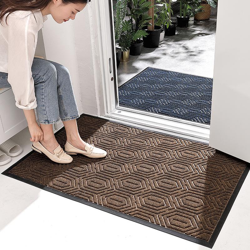 Nordic Simple Rubber Entrance Door Floor Mat Carpet Entrance Door Mat Polypropylene Scraper Dust Dust Anti-slip Mat