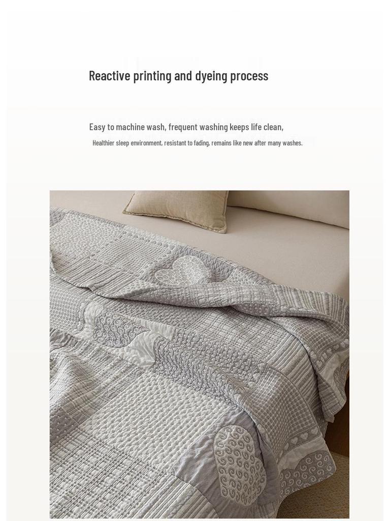 Three-Layer All-Cotton Jacquard Gauze Blanket: A-Grade Pure Cotton Nap, Multi-Functional, Air Conditioning Blanket