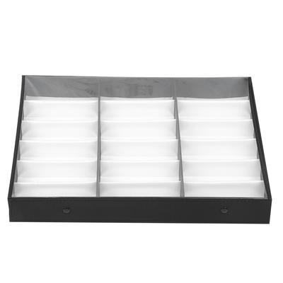 18 Fächer Brillenetui Organizer Sonnenbrillen Aufbewahrungsbox Schmuck Ausstellungsbehälter