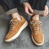 Scarpe Casual da Uomo Leggere Traspiranti Scarpe Marroni da Uomo Piatti con Lacci Sneakers in Camoscio da Uomo Viaggio d'Affari Unisex Tenis Masculino