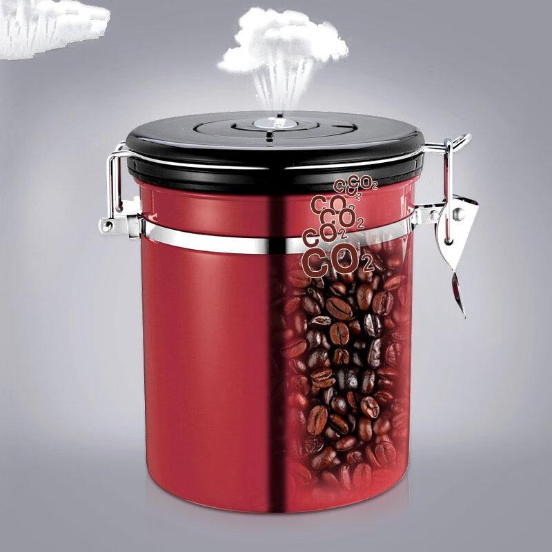 Stainless Steel Coffee Storage Canister with Air Valve