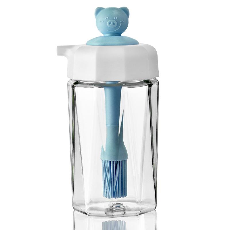 

1 шт. силиконовая щетка для мытья бутылок с маслом кухонная щетка для масла милый поросенок горшок соевый соус приправа горшок кисточка для выпечки блинов смазка для выпечки MIT синий