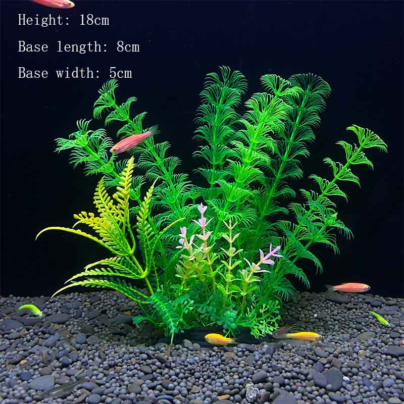Künstliche Unterwasser-Pflanzen aus Kunststoff für Aquarien, Aquarien, gefälschte Sträucher, grünes Wasser, Gras, Betrachtungssimulation, Dekoration