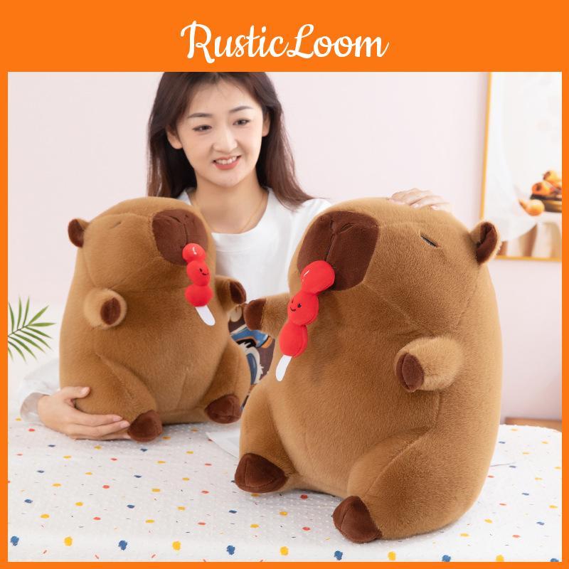 Stretchable Capybara Sugared Gourd Plush Toy Cute Fabric Doll Animal Birthday