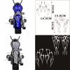 Waterproof Matte Silver Motorcycle Flame Sticker Kit For Fender Decorative Decal