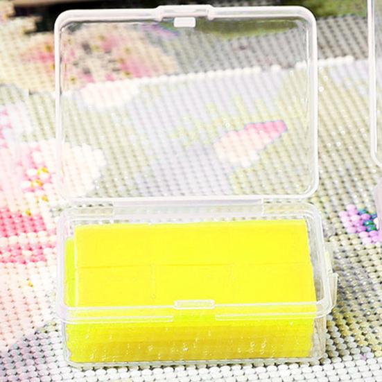 48Pcs/Box Diamond Painting Glue Clay with Storage Box DIY Colorful Square Tools 5D Diamond Embroidery Cross Stitch Drilling Wax Home Supplies
