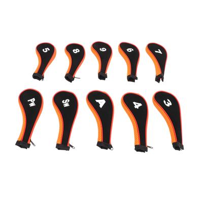 10 Pcs Golf Eisen Kopf Abdeckung Set mit Zipper Golf Club Headcovers Passt Die Meisten Clubs