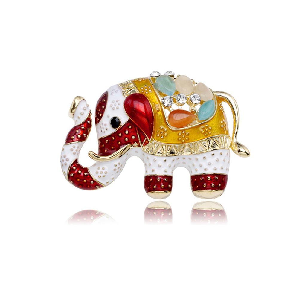 Creative and Personalized Elephant Enamel Drip Oil Brooch, Versatile Men's and Women's Suits, Coat Decoration Brooch