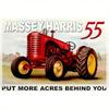 Vintage Massey Harris Tractor Metal Tin Sign Farmhouse Rustic Wall Art Garage Man Cave Bar Decor