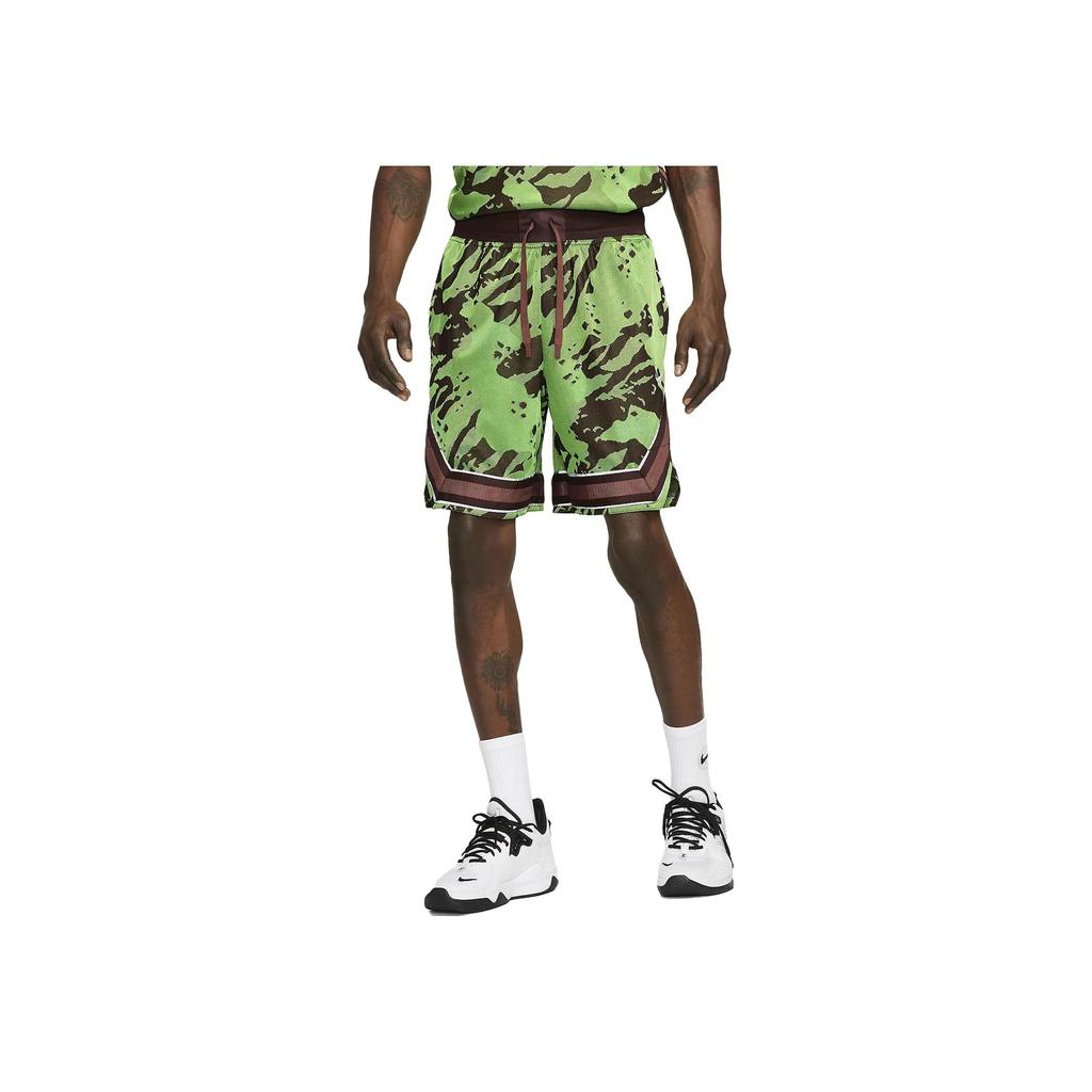 Nike Pantaloni scurți de baschet Dri-FIT ADV cu logo de marcă, broderie litere camuflaj, tie-dye, bărbați, maro pământiu, DX0330-227