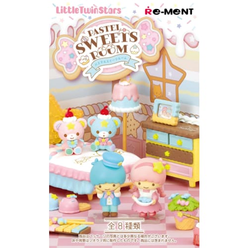 Re-ment Sanrio Little Twin Stars PASTEL SWEETS ROOM 1 BOX Approx. H115 x W70 x D50mm Made of PVC & ABS