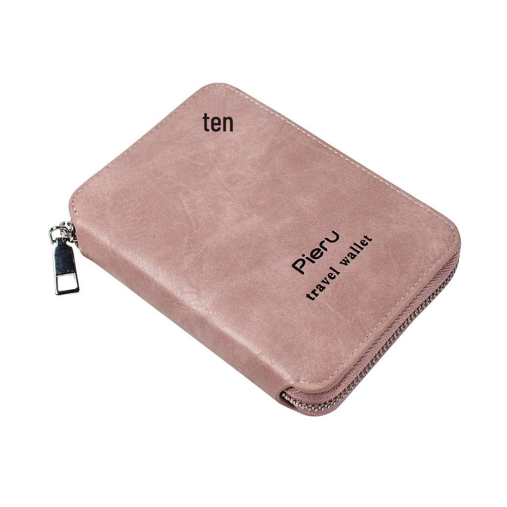 2024 RFID Anti-Theft Zipper Passport Holder: Multifunctional Travel Wallet Organizer