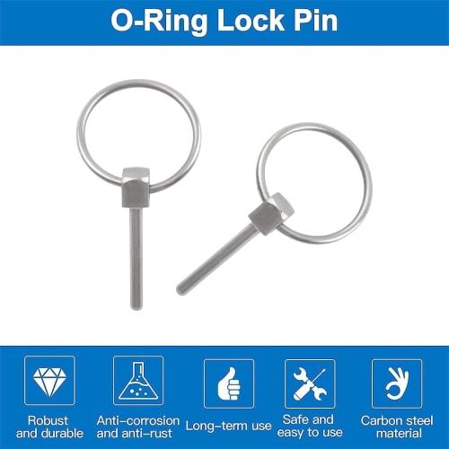 INCREWAY Lynch Pins, 4pcs dia. 3mm Stainless Steel Round Safety Pins, Trailer Locking Pins, Retaining Pins, Lynching Pins, Fasteners for Trucks, Farms