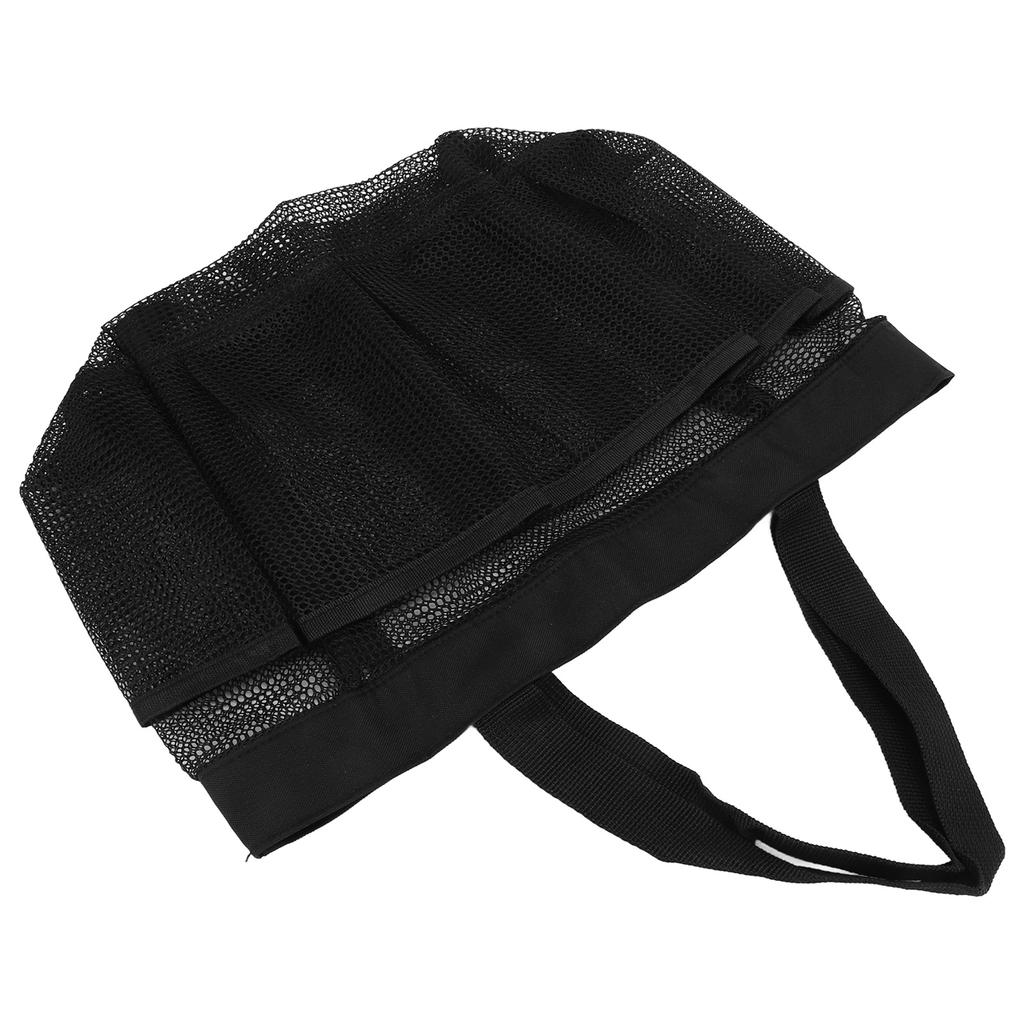 Tragbare Netztasche für den Strand, durchsichtige Reise-Kosmetiktasche für Baden, Schwimmen, Schwarz