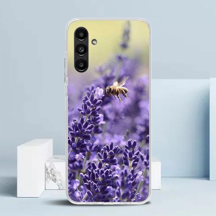 Purple Lavender Flowers Phone Case For Samsung Galaxy A17 A37 A57 A16 A15 A14 A13 A56 A55 A54 A53 A36 A35 A34 A33 A26 A25 A24 A2