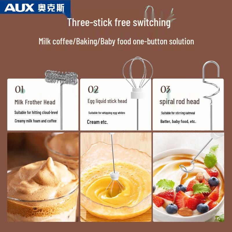 AUX Electric Milk Frother & Mixer