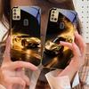Flying golden supercar For Samsung A 31 32 A33 A34 35 14 A15 13 16 25 26 50 52 53 54 55 56 70 71 72 73 Golden glass phone case