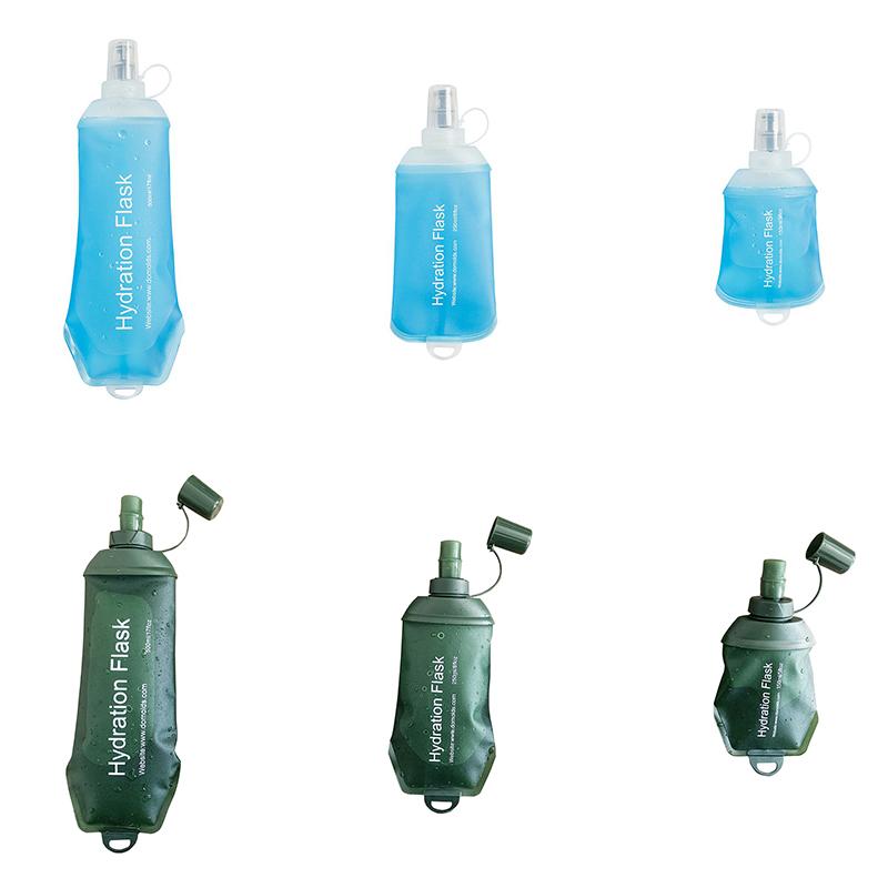 150/250/500ml Skládací láhev na vodu TPU baňka Skládací měkká baňka Pro maraton Trailový běh Běhání Kempování Cyklistika