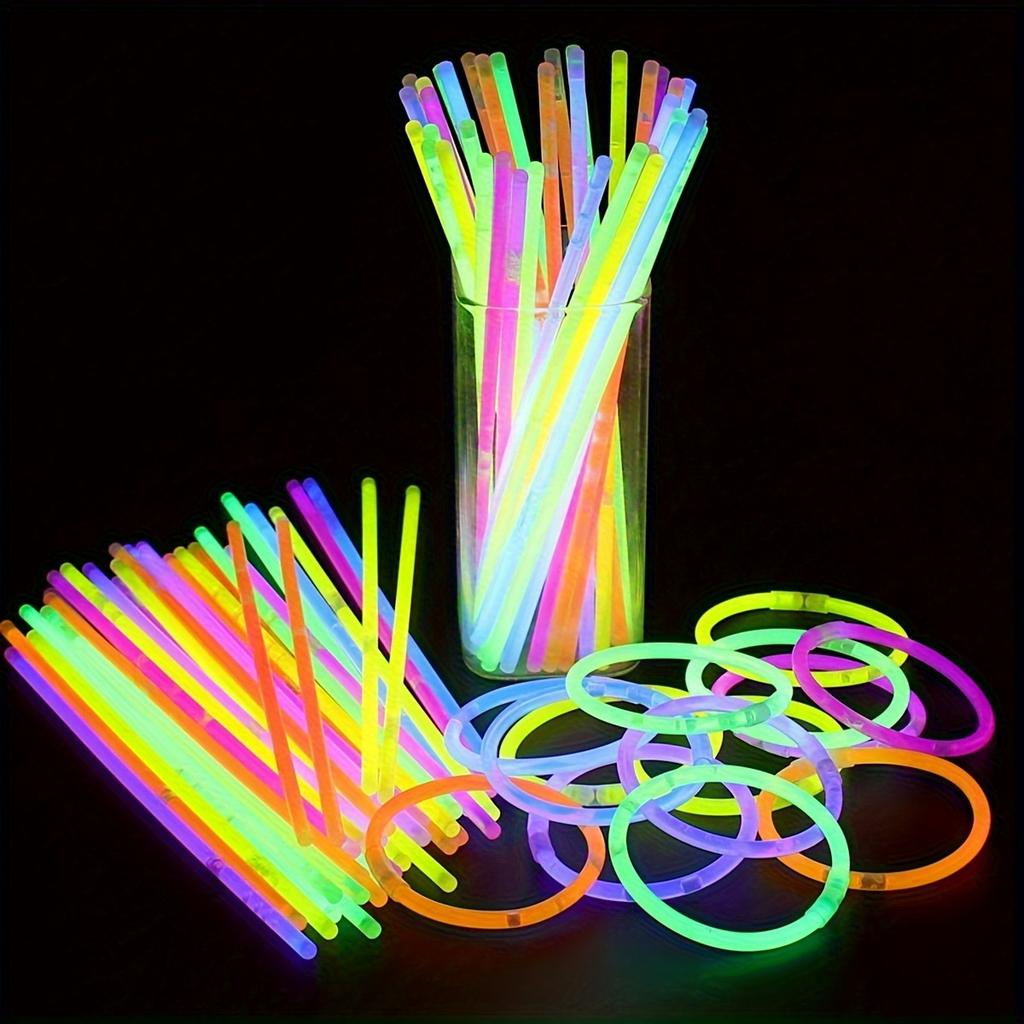 60Pcs 8 Inch Multicolor Glow Sticks Bulk, Glow-in-the-Dark Neon Light Sticks for Necklaces, Bracelets & Glasses, ZSY