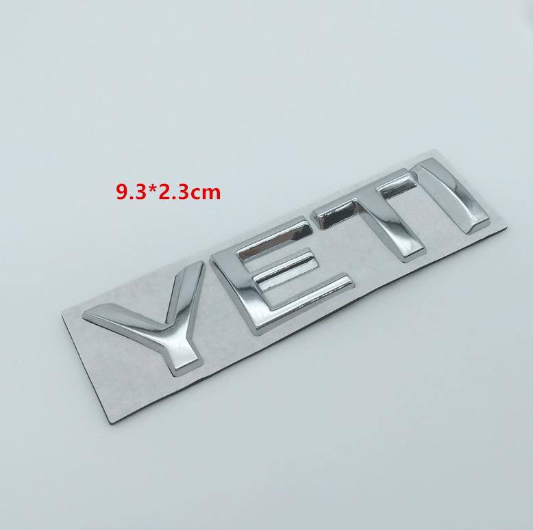 BATL9 1pc Metal for SKODA Octavia Superb RAPID FABIA KAMIQ KODIAQ YETI Car Emblem Letter Badge Rear Tail Trunk Sticker Decal for SKODA