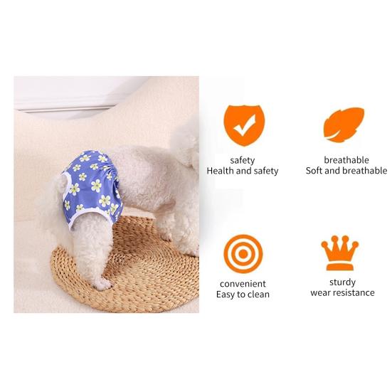 Dog Menstrual Pants Dog Diapers Briefs Elasticity Puppy Underwear Pet Menstrual Towel Prevent Male Dogs Heat Excitability Incontinence Dog Clothes