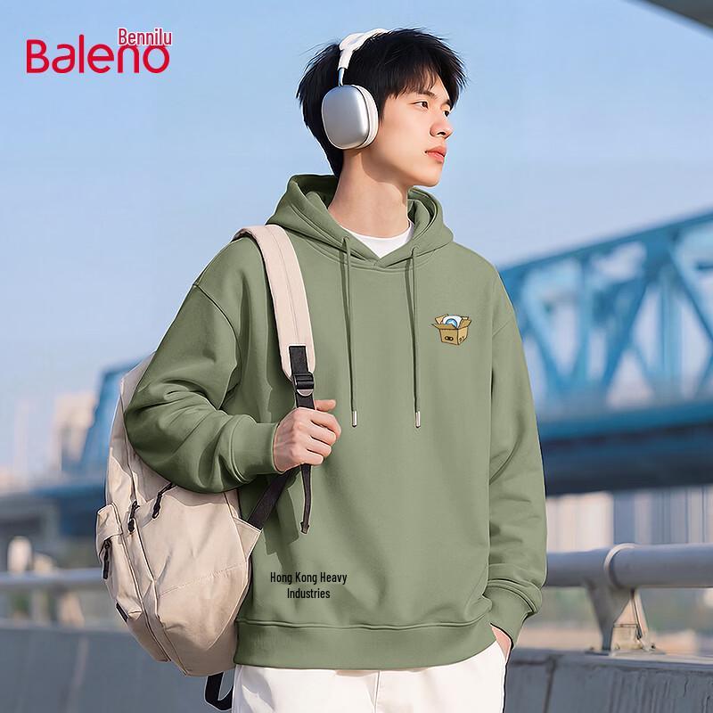 Baleno Men s Heavyweight Cotton Hooded Sweatshirt L