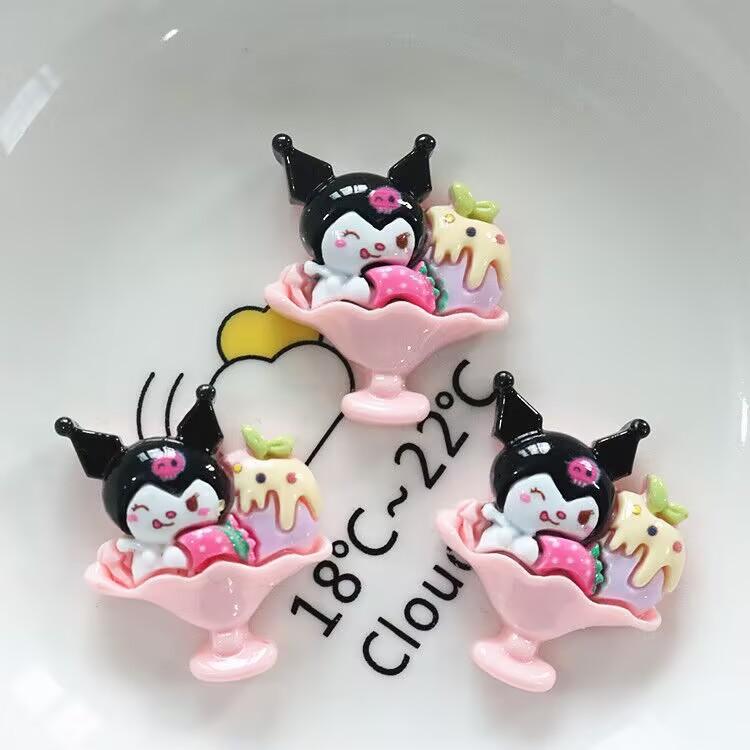 20/200PCS Cute Shiny Dessert Cake DIY Cream Glue Phone Case Hair Clip Accessories Resin Accessories Handmade Materials