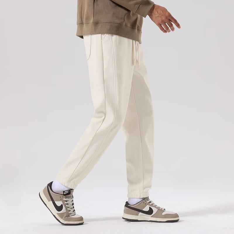 MINISO Men's Winter Plush-lined Chenille Sweatpants