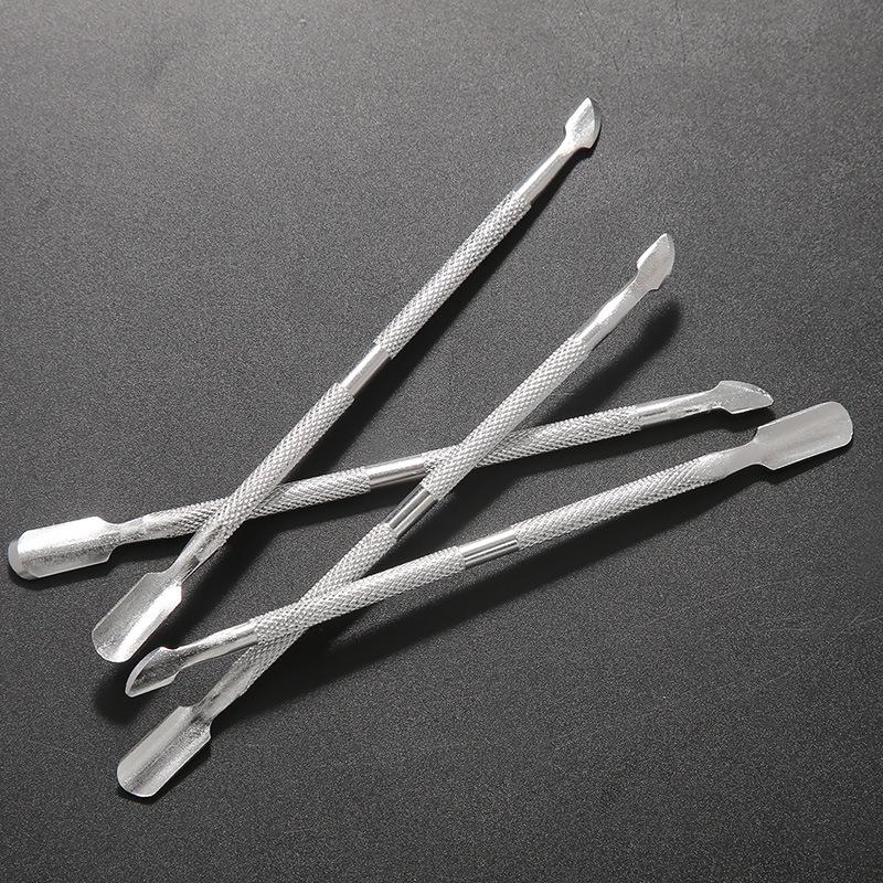 Premium Stainless Steel Double-Ended Non-Slip Nail Scraper and Cuticle Pusher