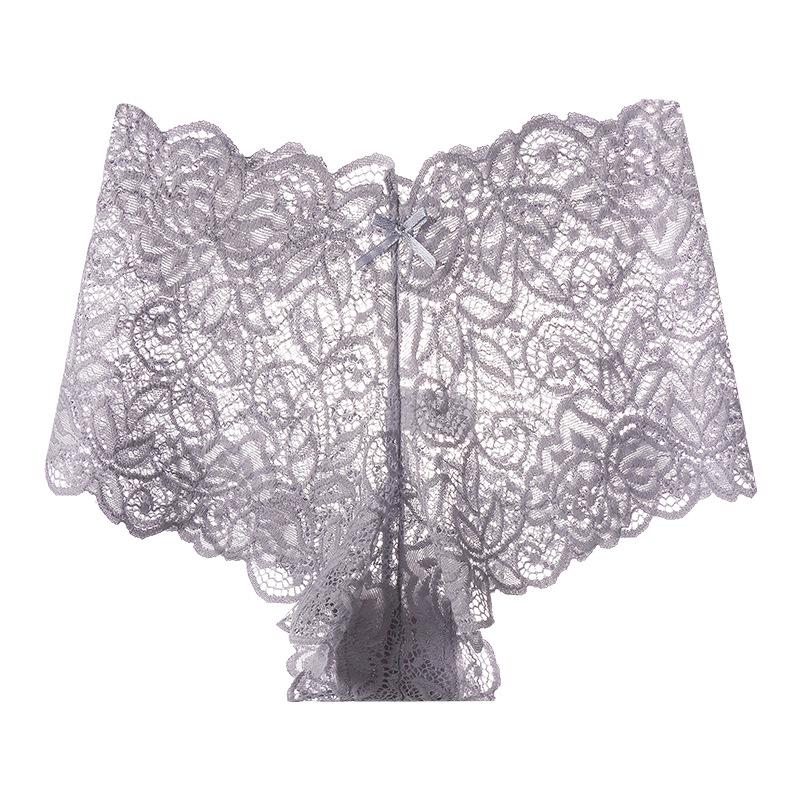 

Женские кружевные сетчатые трусы-стринги треугольной формы – Сексуальное нижнее белье с низкой посадкой больших размеров в европейском и американском стиле XL (58-68 kg) серый