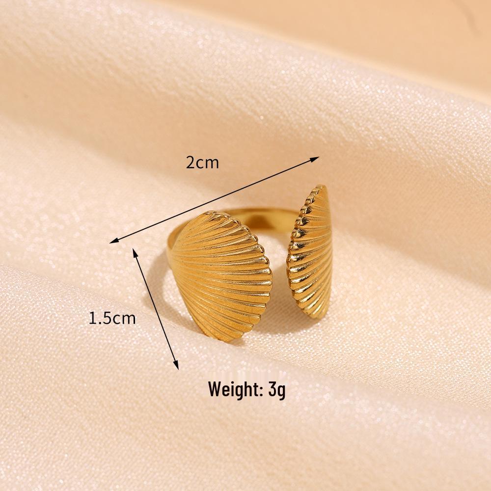 Minimalist Irregular Stainless Steel Open Ring: European & American Style Stackable Index Finger Accessory for Women
