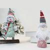 2pcs Colorful Christmas Plush Dolls Cloth Santa Claus Figurine Christmas Tree Hanging Pendant  Prop