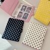 Retro A5 Polka Dot Binder - Glossy PU Leather Notebook, 3" Photocard & Polaroid Holder, 6-Ring Planner for Kpop Fans