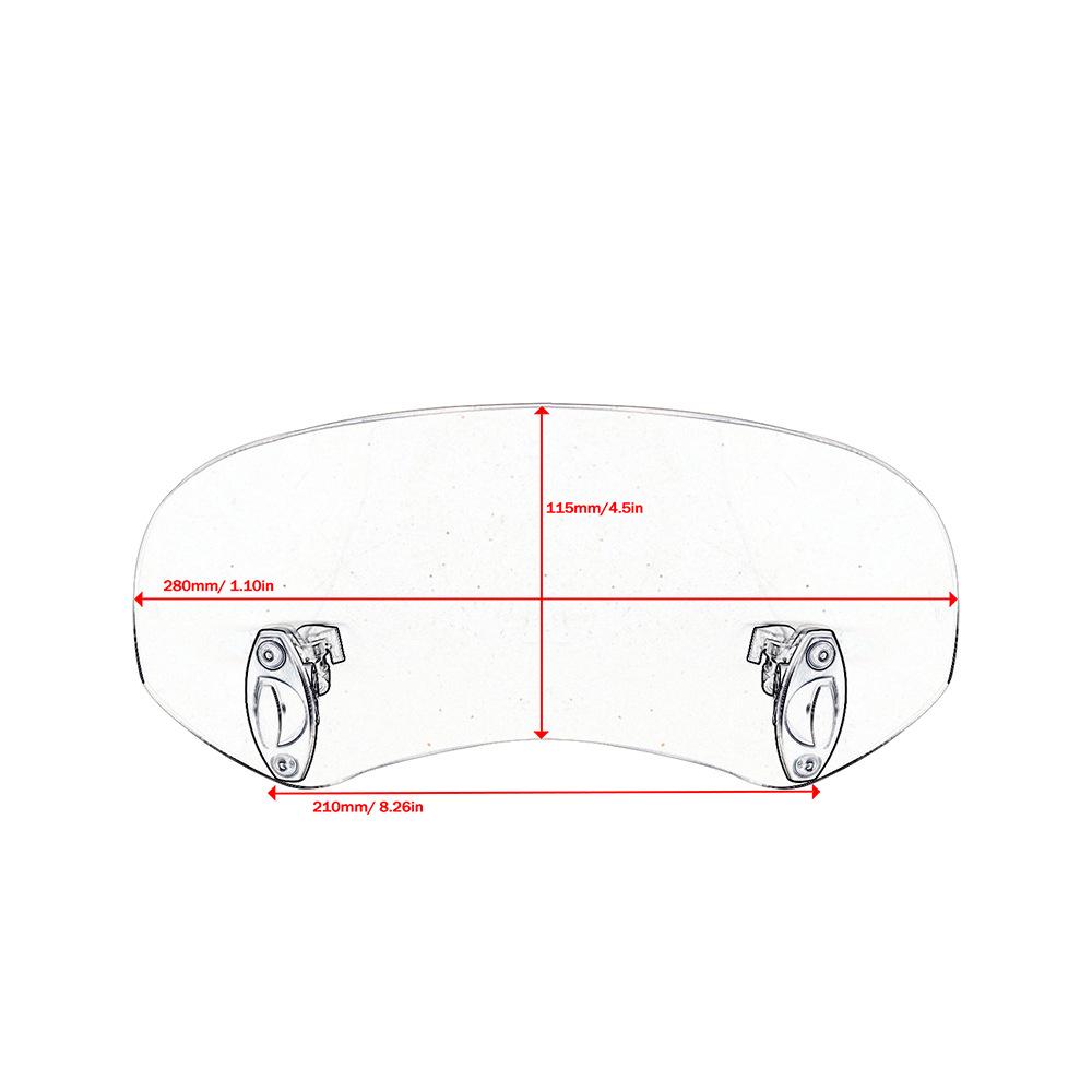 Adjustable Front Windshield for Yamaha, Suzuki, Piaggio, Kymco Motorcycles