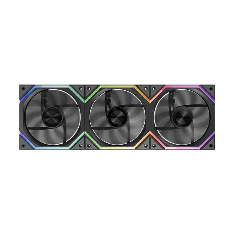 Jungle Leopard Galaxy Prism XH Потоковые Бегущие Огни Вентилятор для Корпуса ПК 120мм ARGB Циклический Зеркальный Световой Эффект PWM Охлаждающий Вентилятор prismXH W