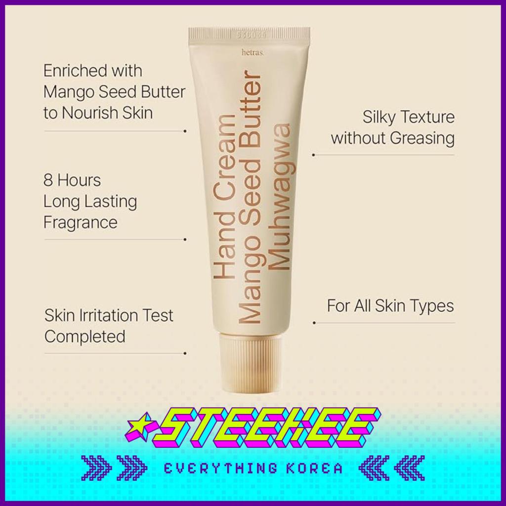 Hetras Premium Perfume Mango Seed Butter Hand Cream 50ml by Steekee Korea 2455